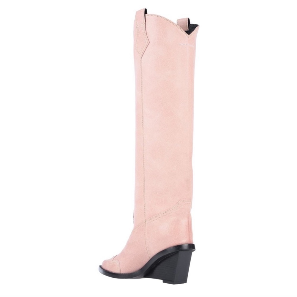 NWOT MM6 Maison Martin Margiela Pink Heeled Boots - Picture 5 of 9